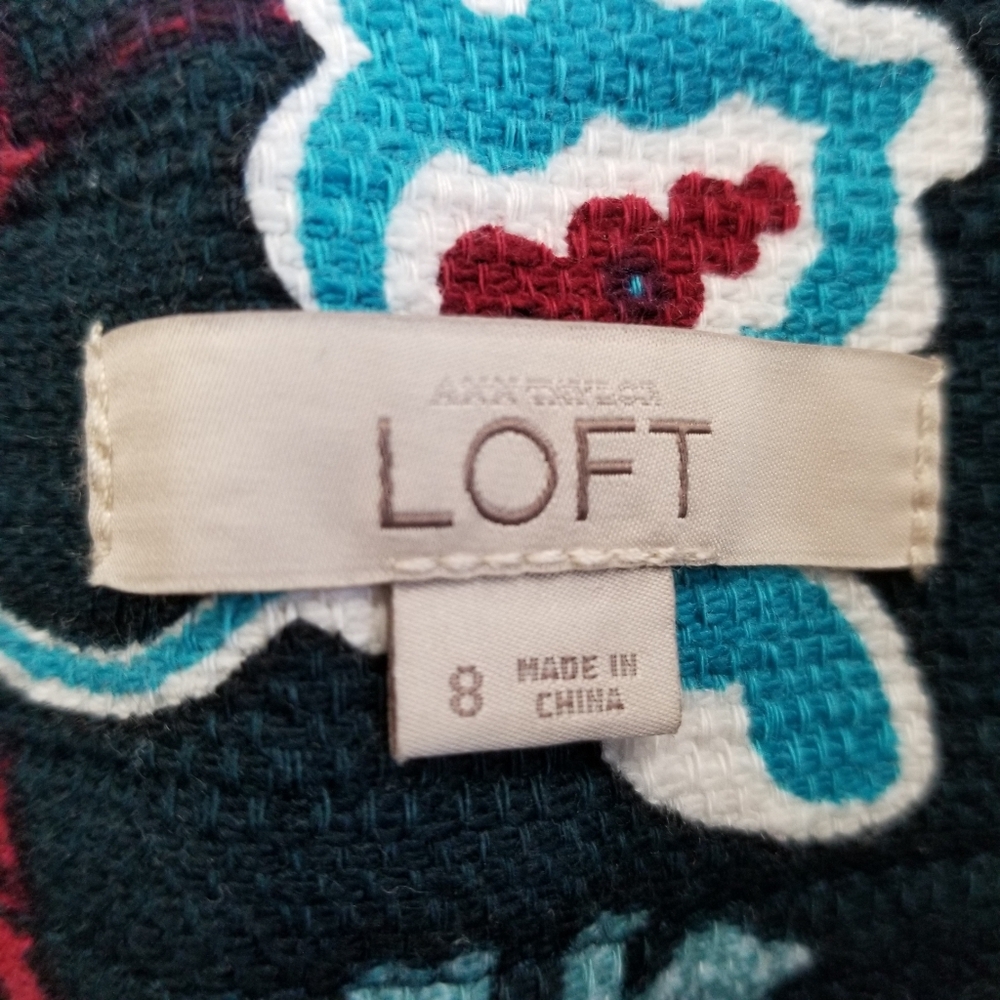 Ann Taylor Loft Floral Print Skirt Size 8 - Picture 6 of 7
